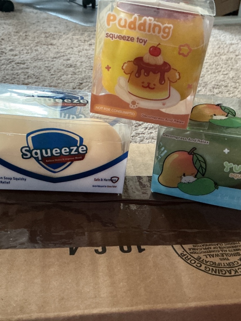 Soap squishy ,pudding and mango